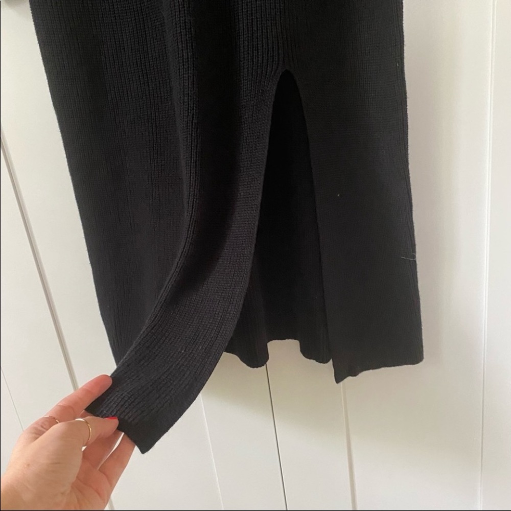 ABound Turtle Rib Knit Slit Sweater Dress - Picture 4 of 7